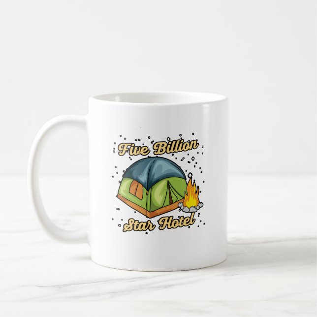 Caneca De Café Presente de 5 Bilhões de Estrelas no Camping Hotel (Esquerda)
