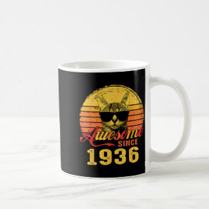 Caneca De Café Presente de 90º Aniversário Incrível Desde 1936 90