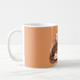 Caneca De Café Presente de Abóboras Pump Teddy Marrom