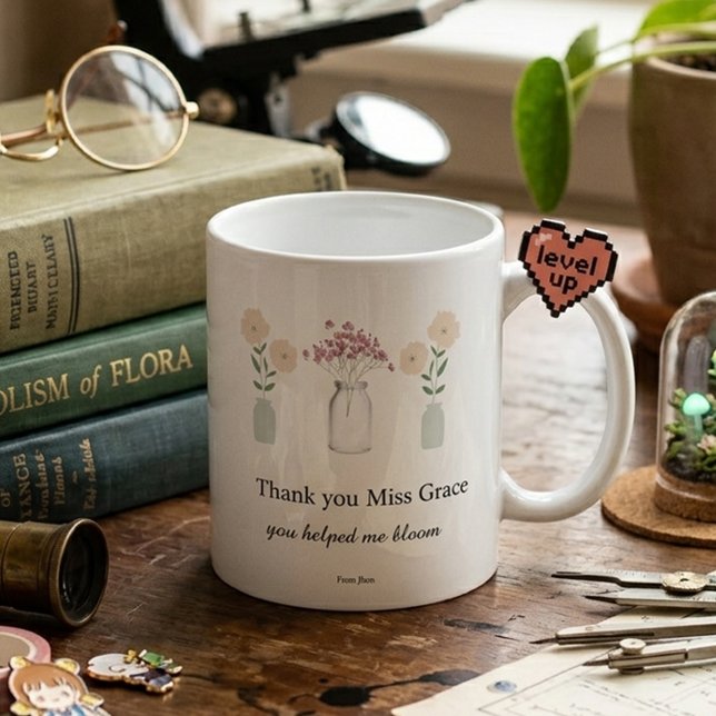 Caneca De Café Presente de Agradecimento para Professores Café Mi (Criador carregado)