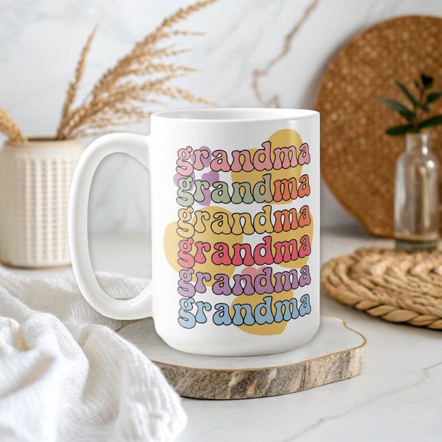 Caneca De Café Presente de Amor para Avó Bonita Moderna (Criador carregado)