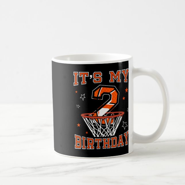 Caneca De Café Presente de Aniversário de 2 Anos Sketll Dunk Para (Direita)