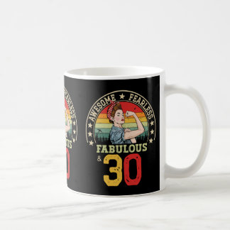 Caneca De Café Presente de Aniversário de 30 Anos Fabuloso para M
