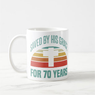 Caneca De Café Presente de aniversário de 70 para cristãos