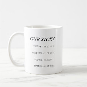 Caneca De Café Presente de Aniversário de Casal Personalizado