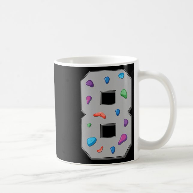 Caneca De Café Presente de Aniversário de Climber de 8 Anos de Id (Direita)