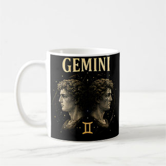 Caneca De Café Presente de Aniversário de Gêmeos Símbolo Gêmeo As