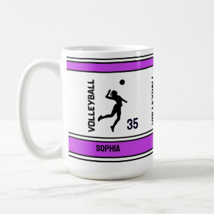 Caneca De Café Presente de aniversário de vôlei, jogador de vôlei