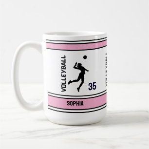 Caneca De Café Presente de aniversário de vôlei, jogador de vôlei
