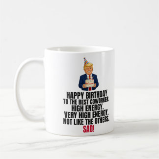 Caneca De Café Presente de aniversário engraçado do Trump para co