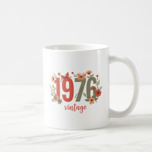 Caneca De Café Presente de Aniversário Floral Borboleta Vintage R
