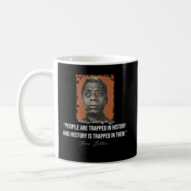 Caneca De Café Presente de Aniversário James Baldwin Gift Músicas (Esquerda)