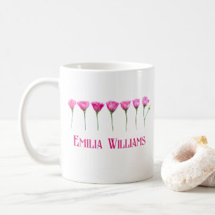 Caneca De Café Presente de Aniversário para Ela Personalizado Flo