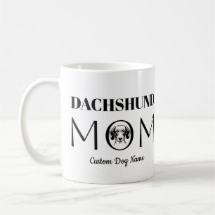 Caneca De Café Presente de Aniversário para Mãe de Dachshund, Mãe