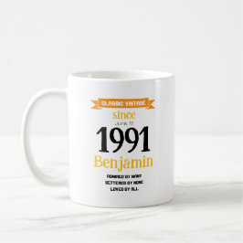 Caneca De Café Presente de Aniversário Personalizado