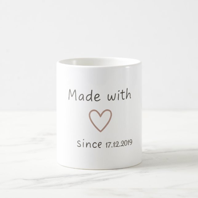 Caneca De Café Presente de aniversário Personalizado para Casais (Centro)