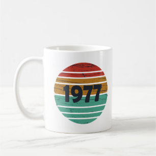 Caneca De Café Presente de aniversário vintage nascido em 1977