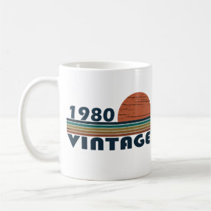 Caneca De Café Presente de aniversário vintage nascido em 1980