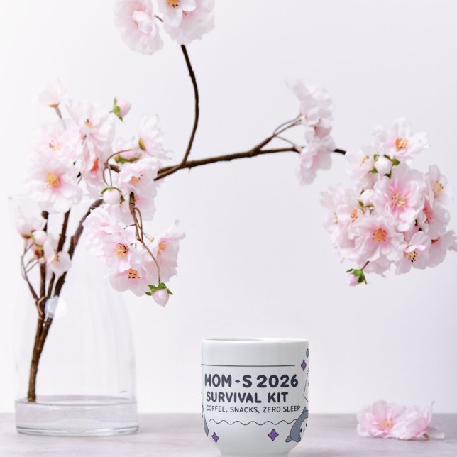 Caneca De Café Presente de Ano Novo para Mães Cansadas, Zero Sono (#designfortiredmoms
#tiredmoms
#quote
#cutedesign #funnymommug #funnyquotesmugs
#funnycoffeemugs)
