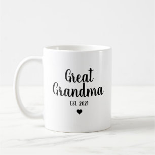 Caneca De Café Presente de Anúncio de Gravidez da Bisavó Est