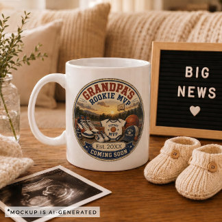 Caneca De Café Presente de Anúncio de Gravidez para Avô Basqueteb