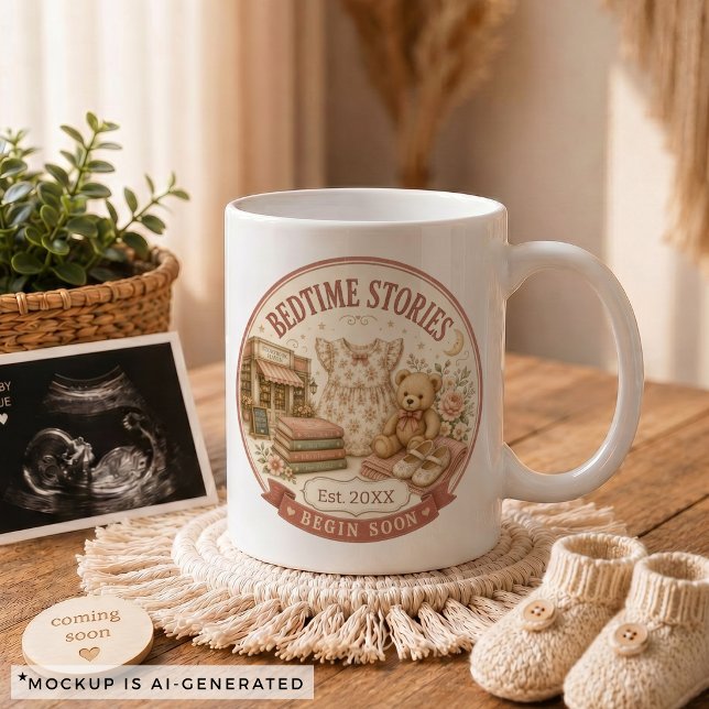 Caneca De Café Presente de Anúncio de Gravidez para Família (Pregnancy Announcement Gift for Family Coffee Mug)