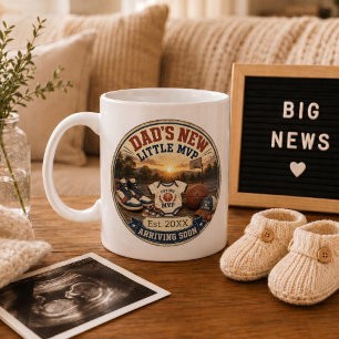Caneca De Café Presente de Anúncio de Gravidez para Pai Basqueteb