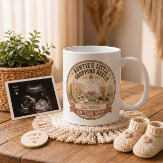 Caneca De Café Presente de Anúncio de Gravidez para Tia