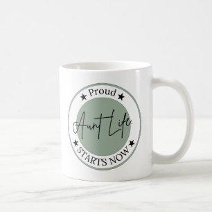 Caneca De Café Presente de Anúncio de Gravidez para Tia Orgulhosa