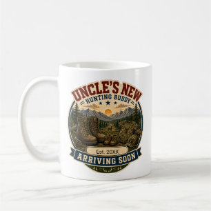 Caneca De Café Presente de Anúncio de Gravidez para Tio Caçador
