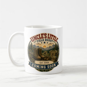 Caneca De Café Presente de Anúncio de Gravidez para Tio Caçador