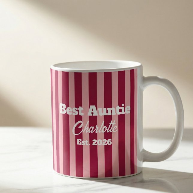 Caneca De Café Presente de anúncio de gravidez tia (Criador carregado)