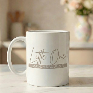 Caneca De Café Presente de Anúncio de Gravidez Tia Pequeno