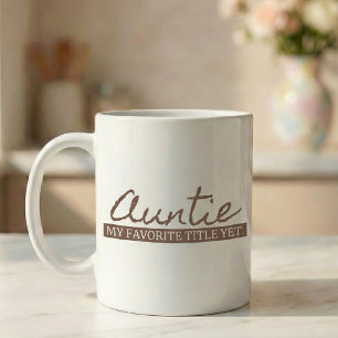 Caneca De Café Presente de Anúncio de Gravidez Título Favorito da