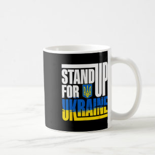 Caneca De Café Presente de Apoio à Ucrânia Levante-se