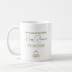 Caneca De Café Presente de Aposentadoria de Professor Oficialment