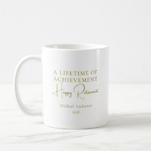 Caneca De Café Presente de Aposentadoria Elegante para uma Vida d