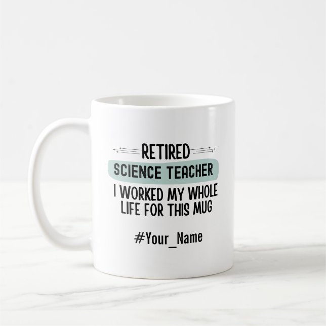 Caneca De Café Presente de Aposentadoria Engraçado para Professor (Esquerda)