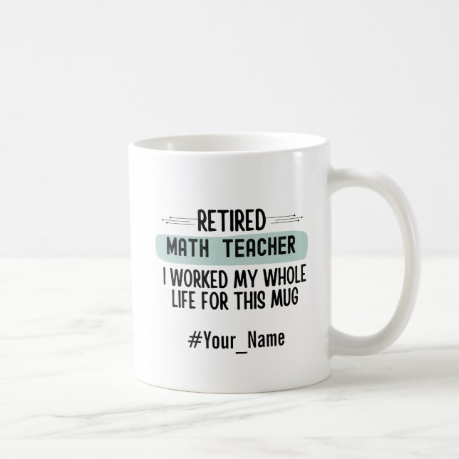 Caneca De Café Presente de Aposentadoria Engraçado para Professor (Direita)