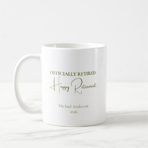 Caneca De Café Presente de Aposentadoria Oficialmente Aposentado