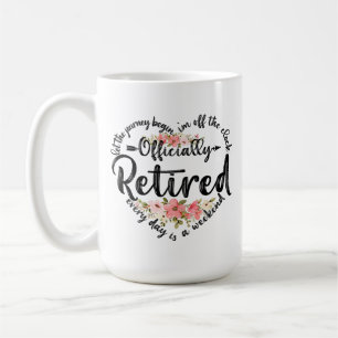 Caneca De Café Presente de Aposentadoria Oficialmente Aposentado 