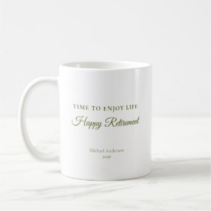 Caneca De Café Presente de Aposentadoria para Aproveitar a Vida