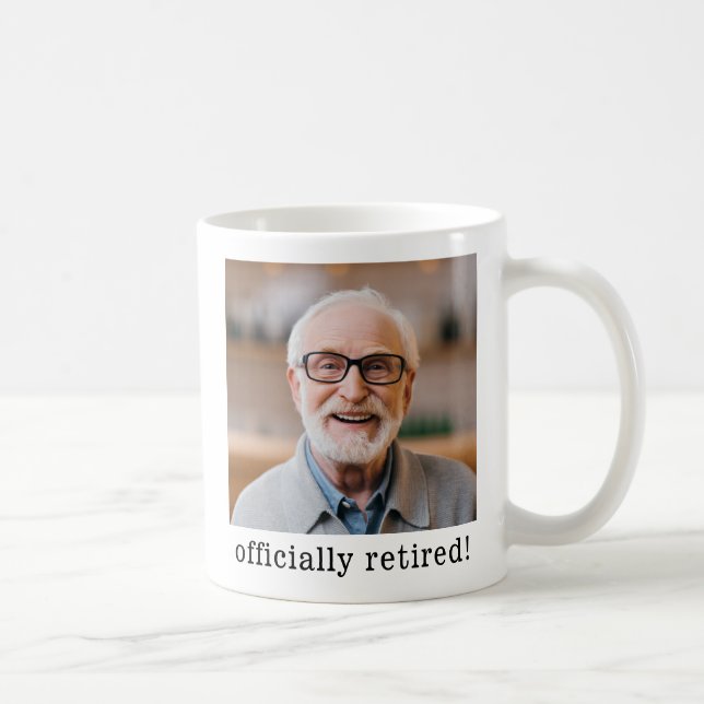 Caneca De Café Presente de Aposentadoria Personalizado com Foto S (Direita)