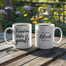 Caneca De Café Presente de Aposentadoria Tão Divertido e Livre