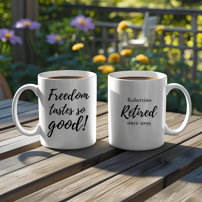 Caneca De Café Presente de Aposentadoria Tão Divertido e Livre (Criador carregado)