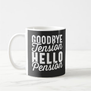 Caneca De Café Presente de aposentadoria, Tensão de Adeus Alô Pen