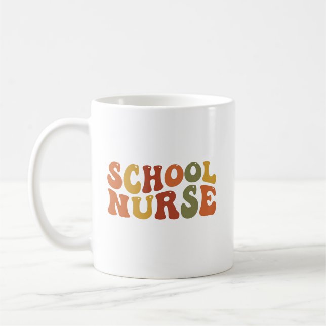 Caneca De Café Presente de Apreciação à Enfermeira Escolar (Esquerda)