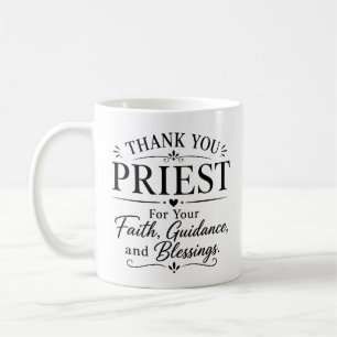 Caneca De Café Presente de Apreciação ao Padre, Obrigado