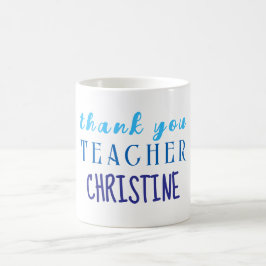 Caneca De Café Presente de Apreciação do Professor, Obrigado Pers