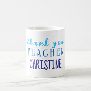 Caneca De Café Presente de Apreciação do Professor, Obrigado Pers